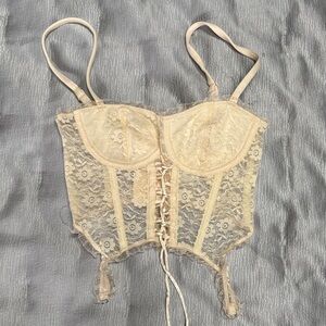 Lace Bustier in Cream